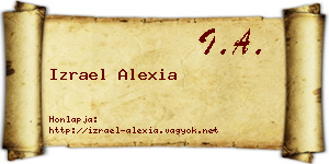 Izrael Alexia névjegykártya